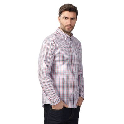 Maine New England Big and tall red and blue checked shirt